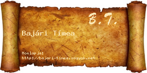 Bajári Tímea névjegykártya